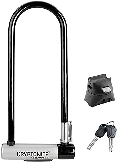 Kryptonite KryptoLok Long Shackle U-lock - Black/Silver