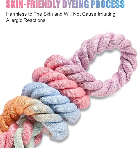 Miniatura 5 de Correa para perro de 5 pies hecha a mano de cuerda de algodón trenzada para perros pequeños, medianos y grandes, nuevo cierre de metal dorado