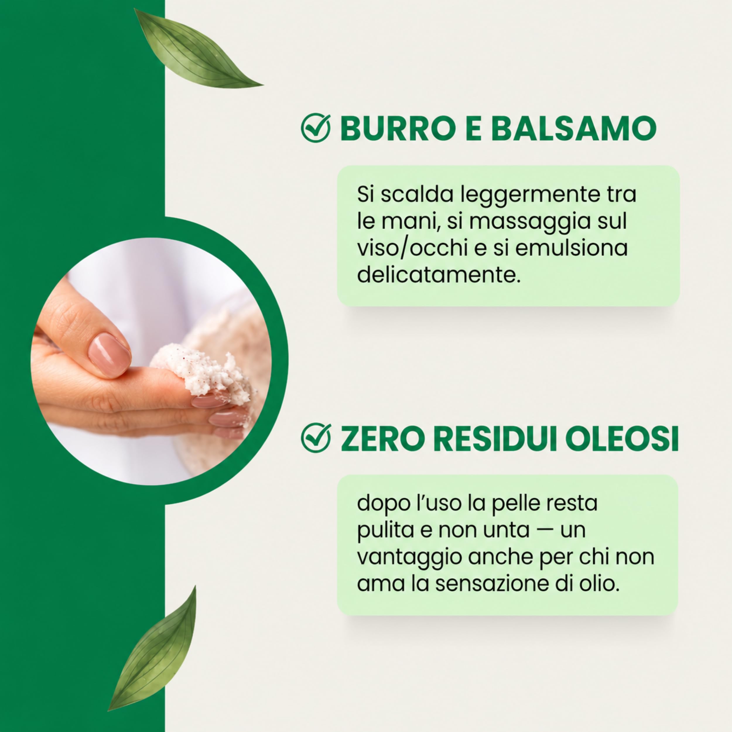 Burro Struccante Naturale Viso e Occhi, Struccante Waterproof Idratante e Delicato
