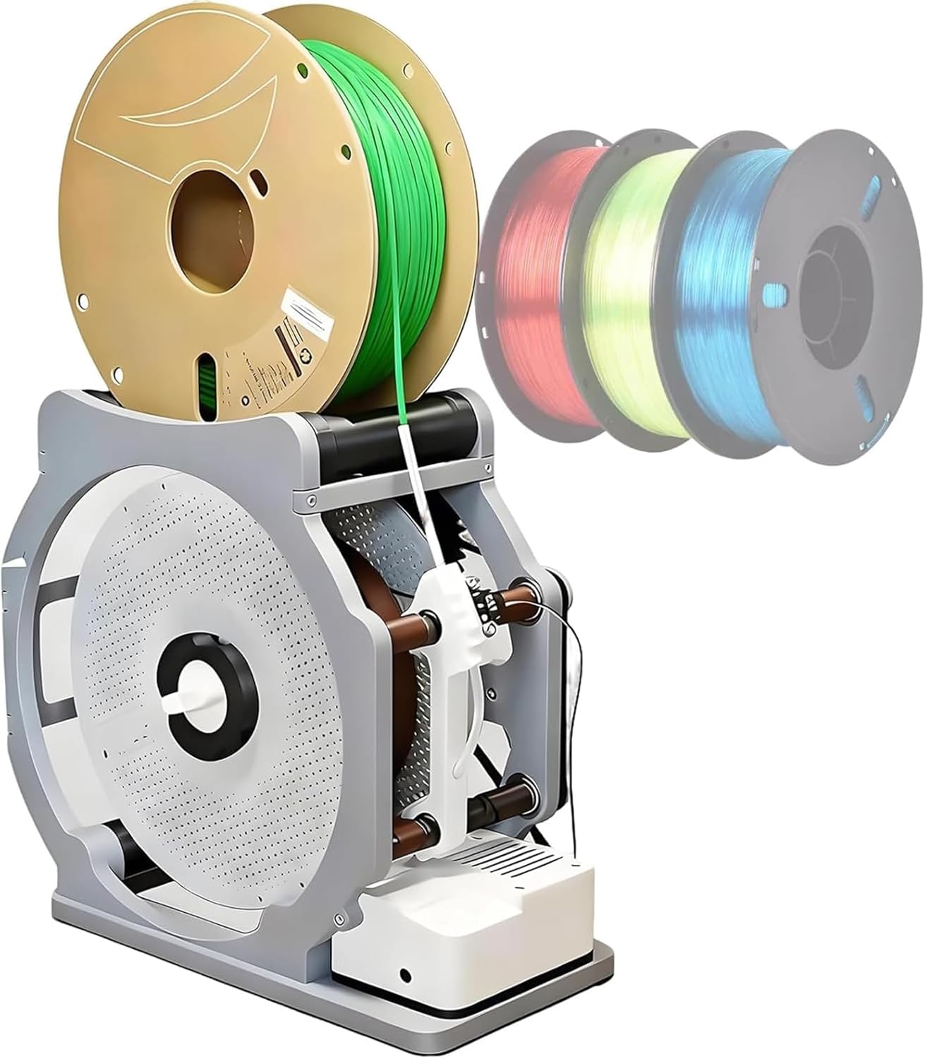 3D Industrial Filament Respooler,Intelligent Start/Stop,Electric Spool Rewinder,Quickly Transfers Filaments,for 3D Printing Enthusiasts Textile Artists