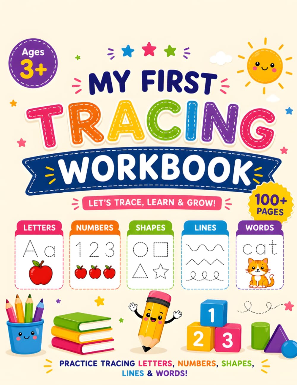 My First Learn to Write Workbook for Kids: Fun Tracing Practice for Lines, Shapes, Letters, Numbers, and First Words. Preschool Handwriting Practice ... More! (My First Preschool Skills Workbooks)