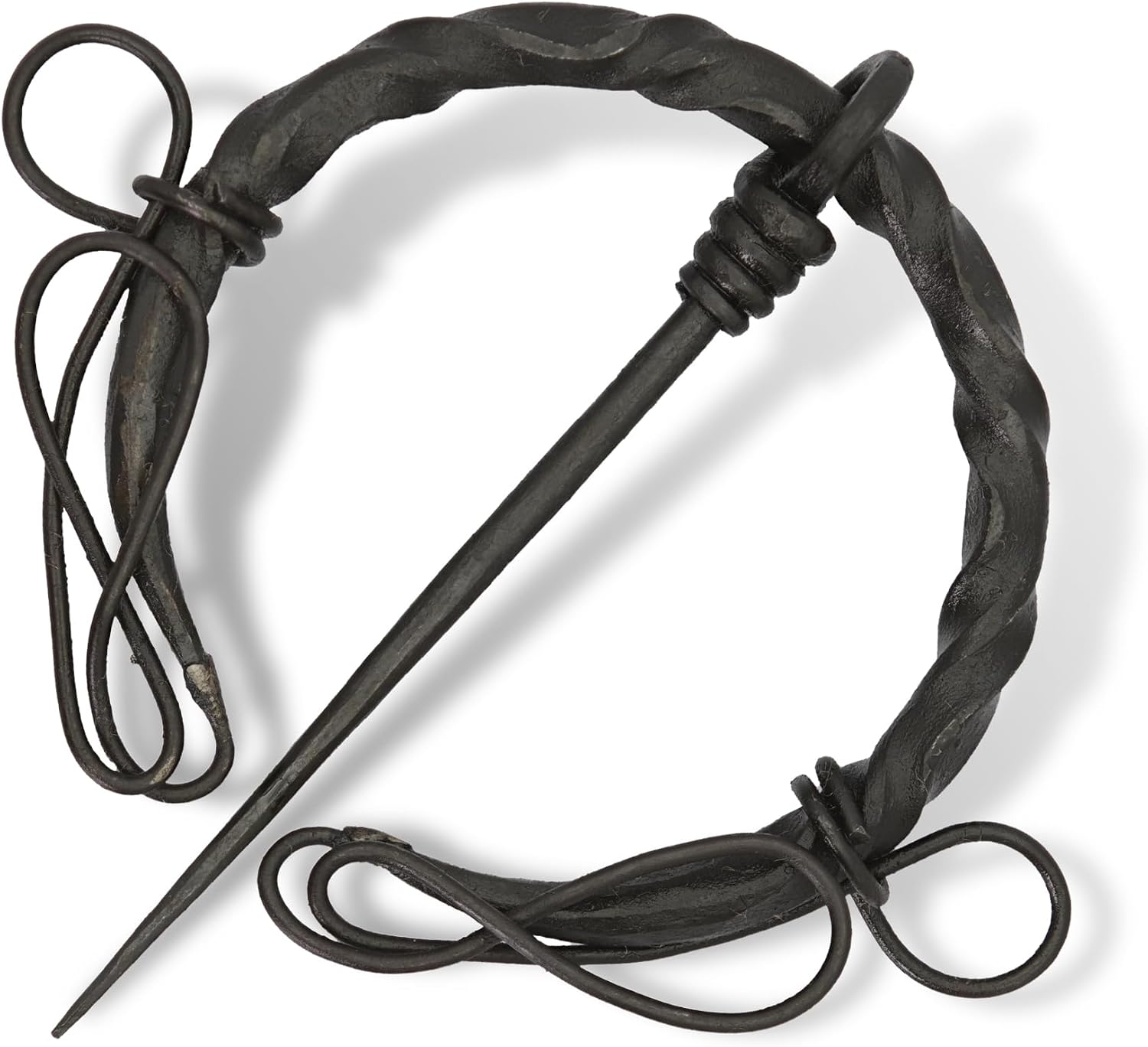 Armory Replicas™ Hand-Forged Viking & Celtic Cloak Pin Brooch – Medieval Fibula for Costumes, Reenactments, Cosplay & Historical Dress Accessories