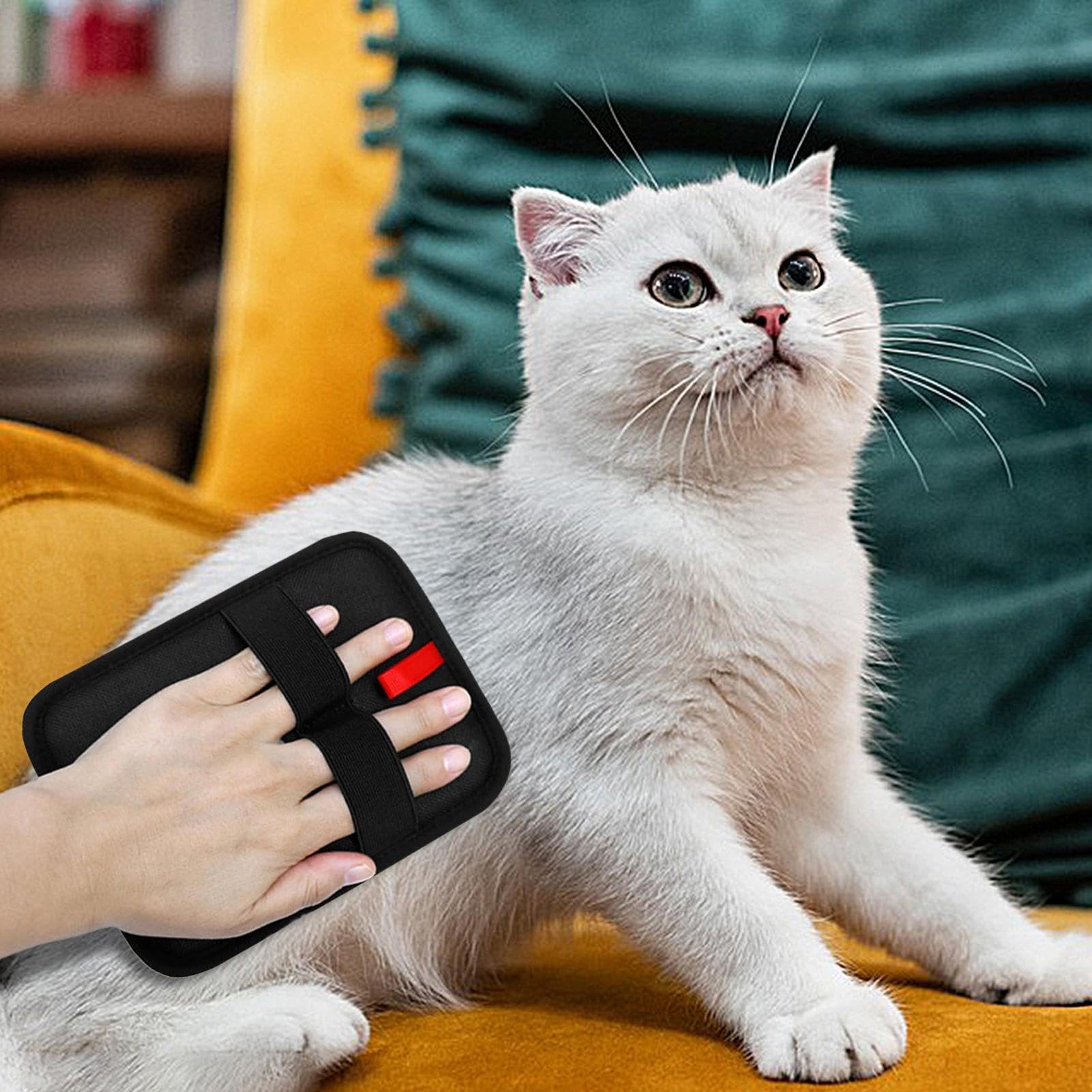 Pet Grooming Gloves | 2pcs Animal Handling Gloves | Pet Hair Remover Mitt | Pet Dematting Tools for Washing Grooming