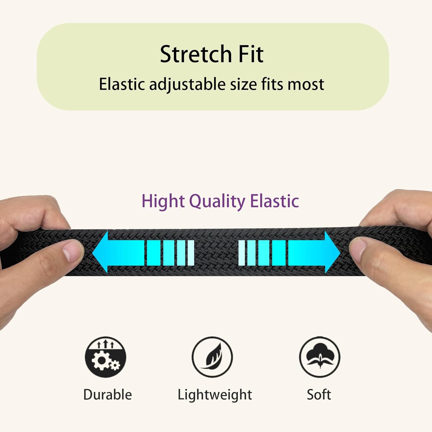 3 Pack Belts for Women Men Boy Girl, No Holes Jeans Pants Dress Elastic Stretchy Golf Braided Belt - Image 4