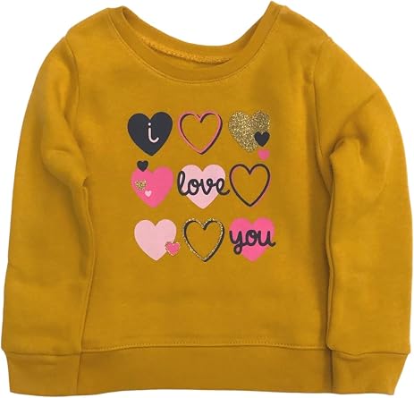 Amazon.com: Sudadera para bebé con purpurina amarilla con texto en inglés  \
