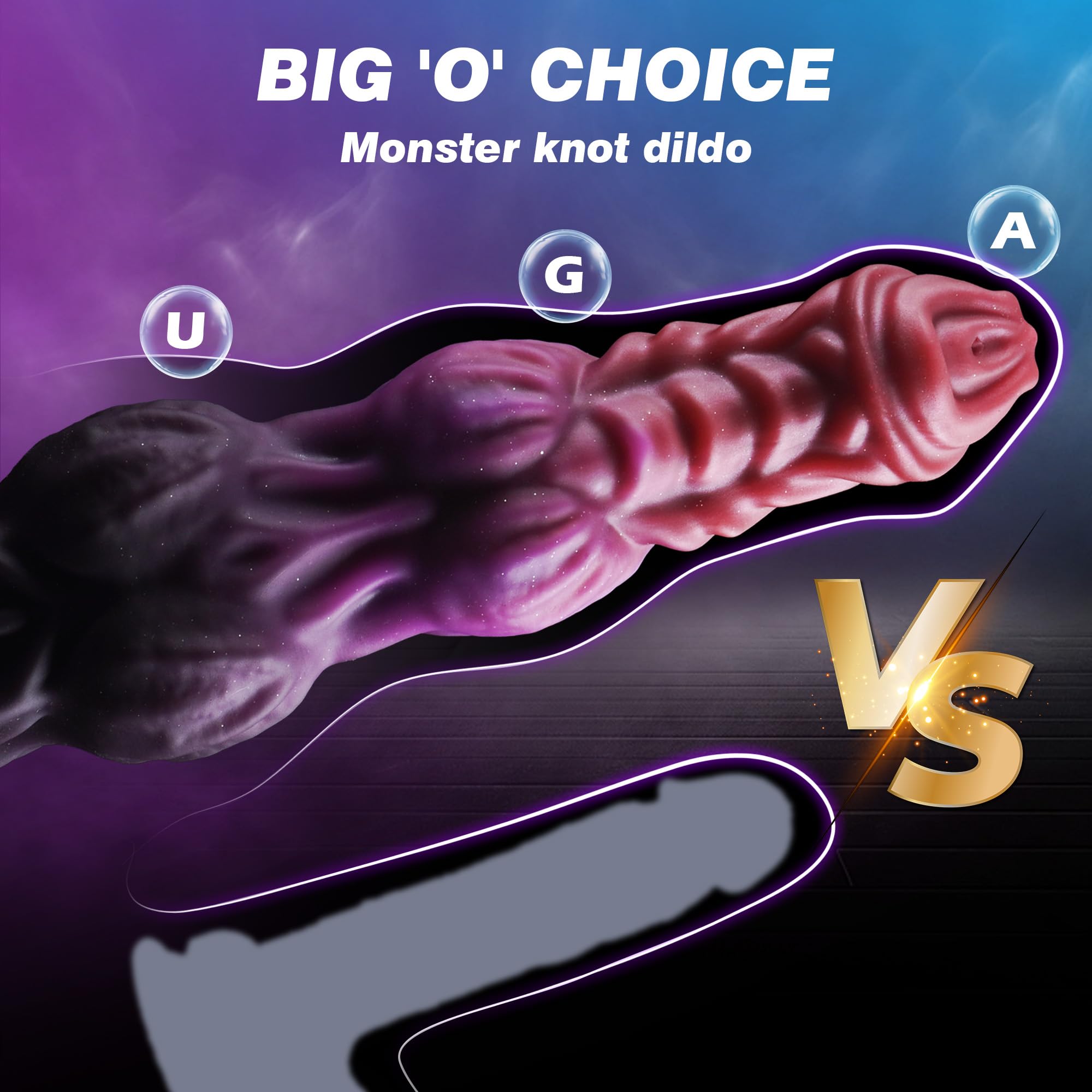 9.6" onster Dildo Fantasy Squirting Dildo with 2 Big Knots, Dragon Horse Dildos Dog Dildos Knotted Ejaculating Toy with Strong Suction Cup, Adult Toys for Women Men: L