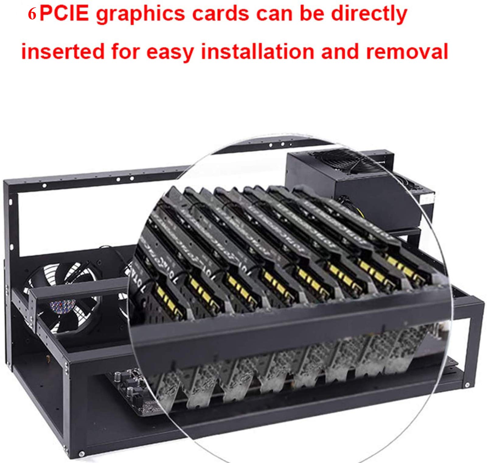 Amazon.co.jp: マイニングリグケースフレーム、マイニングリグフレーム、スチールコインオープンエアマイニングフレームリグケースクライプトコイン 通貨マイニングのための最大8 GPU : パソコン・周辺機器