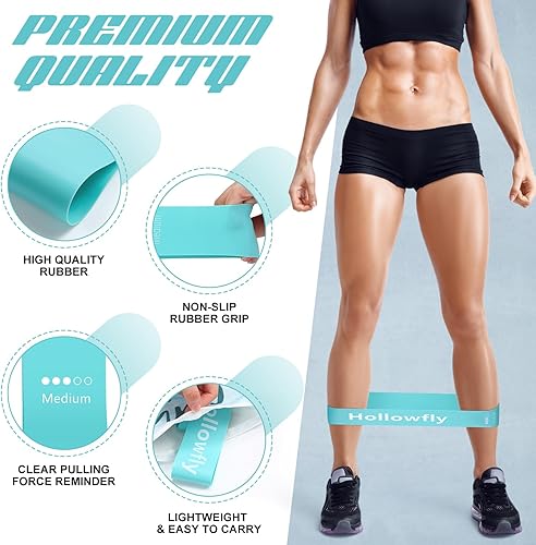 Miniatura 2 de 12 bandas de ejercicio de látex para entrenamiento de glúteos, bandas de ejercicio elásticas antideslizantes para piernas, sentadillas, bucle de