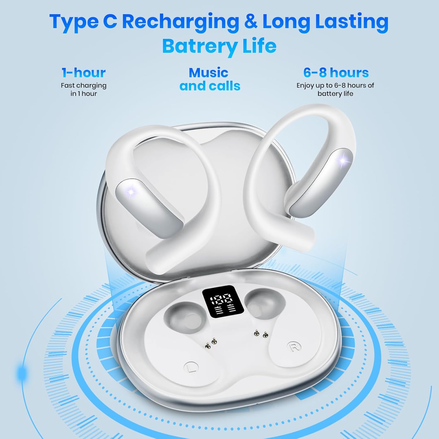 AI Translation Earbuds Real Time: OWS 3 in 1 Translator Earbuds for iOS & Android, Supporting 144 Languages with 60-Hour Battery Translator Headphones for Travel Business Meetings & Learning Silvery
