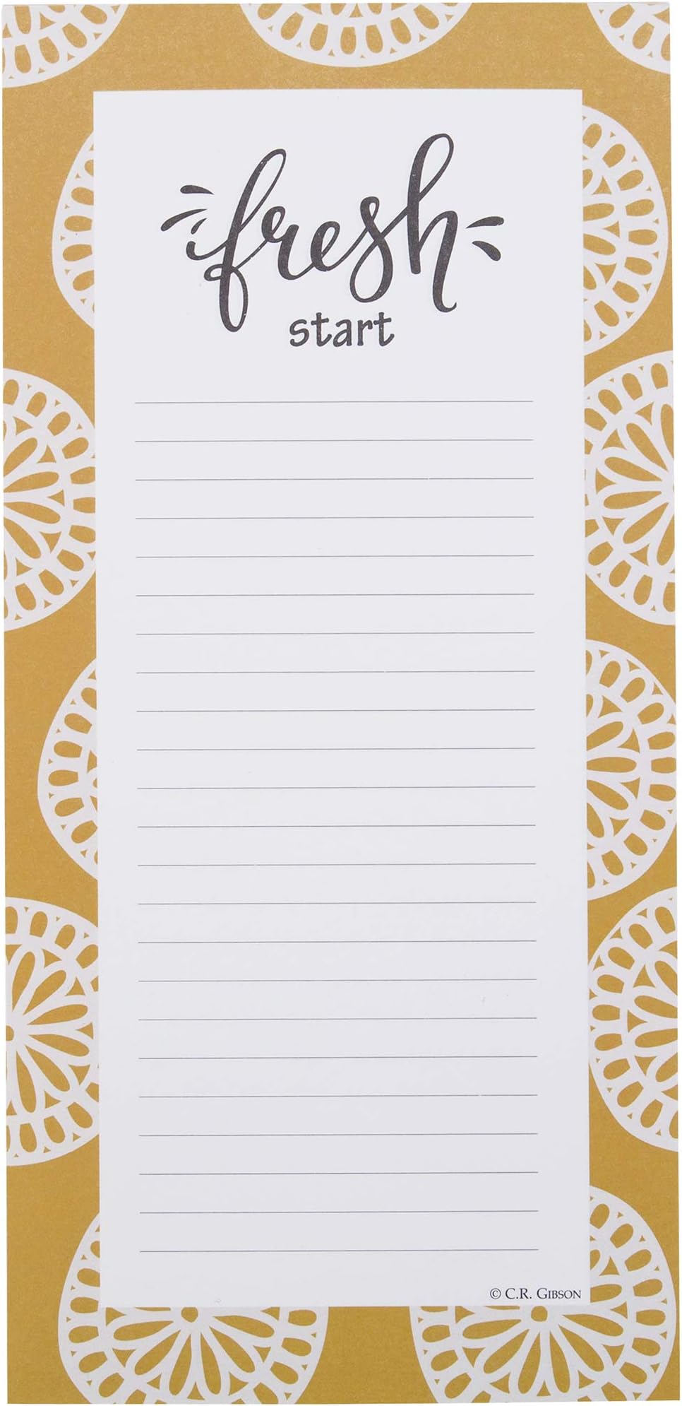 C.R. Gibson 'Fresh Start' Magnetic Grocery List Memo Pad, 75 pgs, 4.5'' W x 9.25'' H