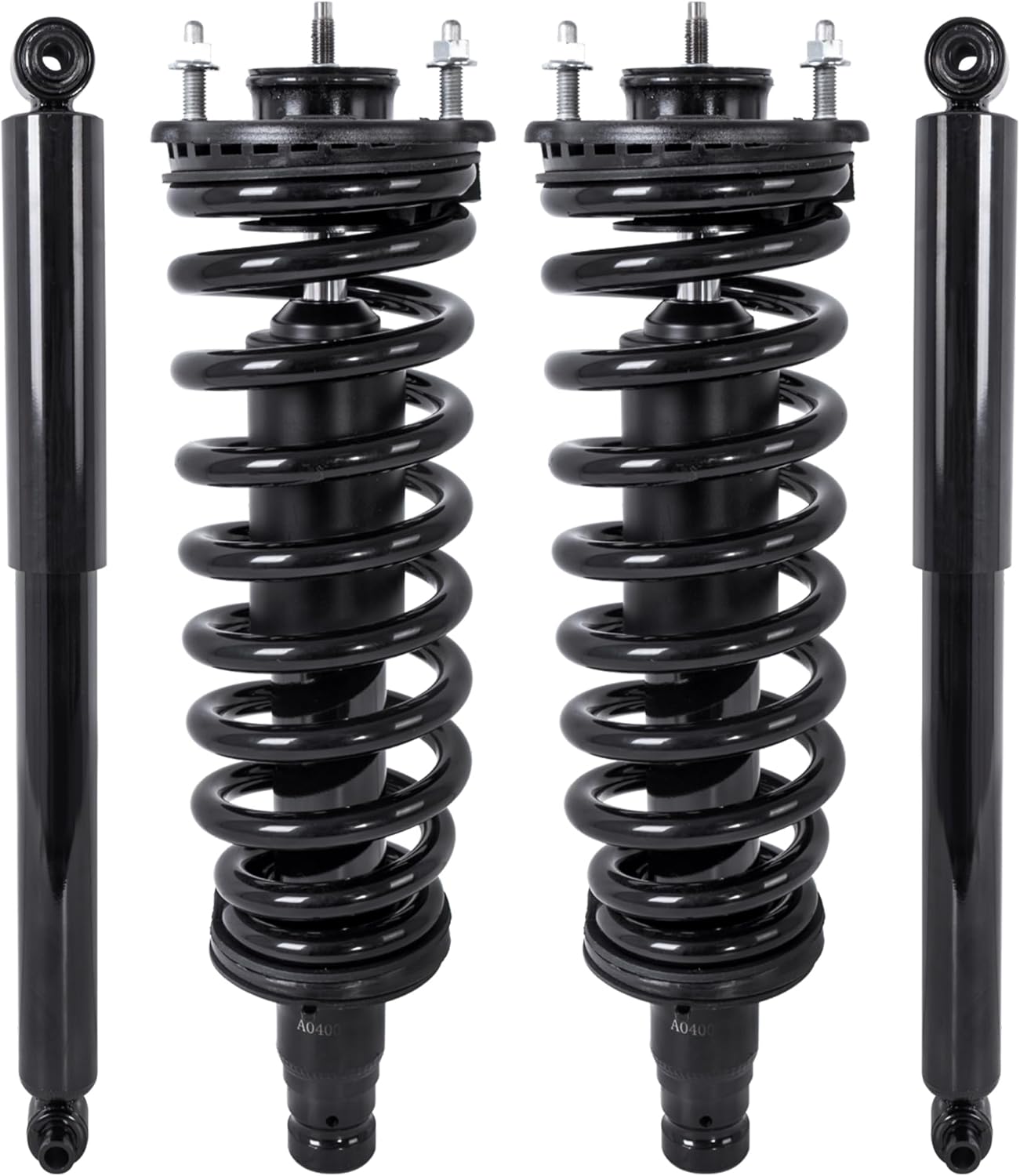 ‎EVERESTWAY Front Rear Assembly Pair Complete Strut 171341 37241 Compatible with 2002-2009 GMC Envoy/ 2004-2007 Buick Rainier 2002-2009 Chevy Trailblazer Shock Coil Spring Assembly