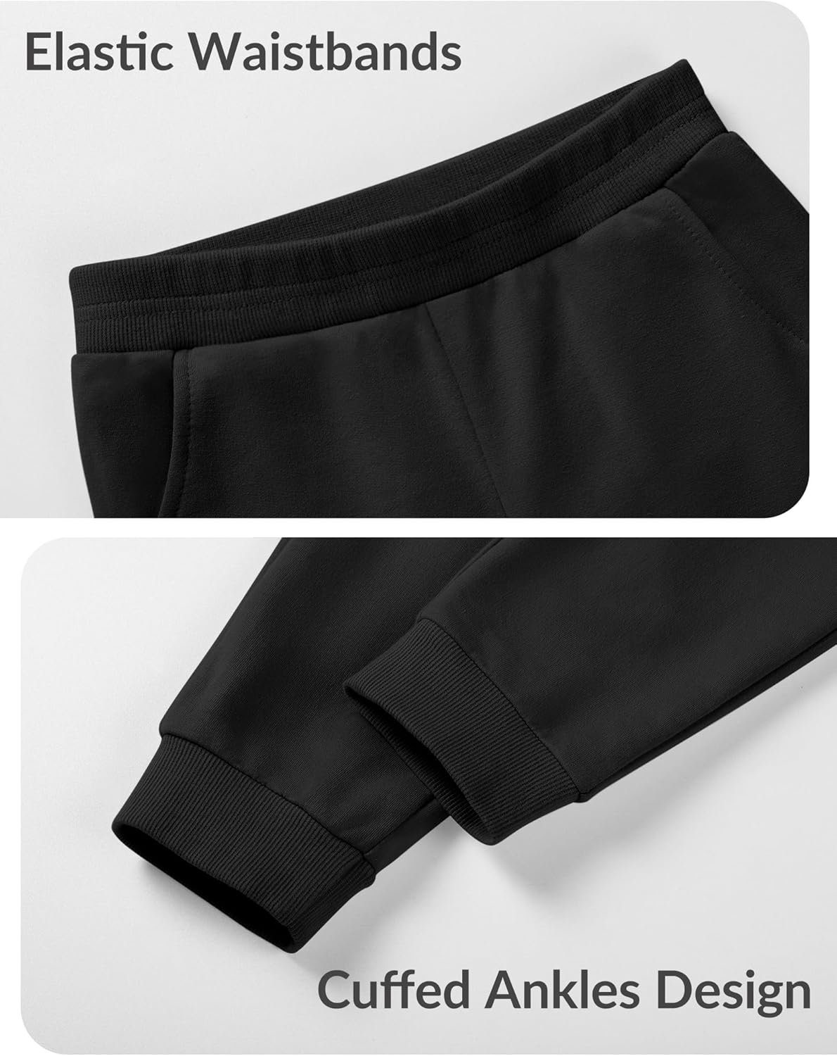 Witwot 2 Pack Toddler Boys Sweatpants Soft Cotton Pull On Jogger Pants with Pocket for Baby Boy 18M-5T - Image 6