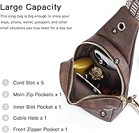 Vista 115 de Telena Riñonera pequeña para mujer, de cuero, cangureras, bolsa de pecho para mujer 3-camel marrón