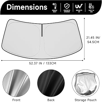 Windshield Sunshade Compatible for 2015-2023 2024 2025 BMW Mini Cooper F55 Accessories Front Window Shield Sun Visor Protector Foldable Blocks UV Rays (for Mini Cooper 2015-2025)