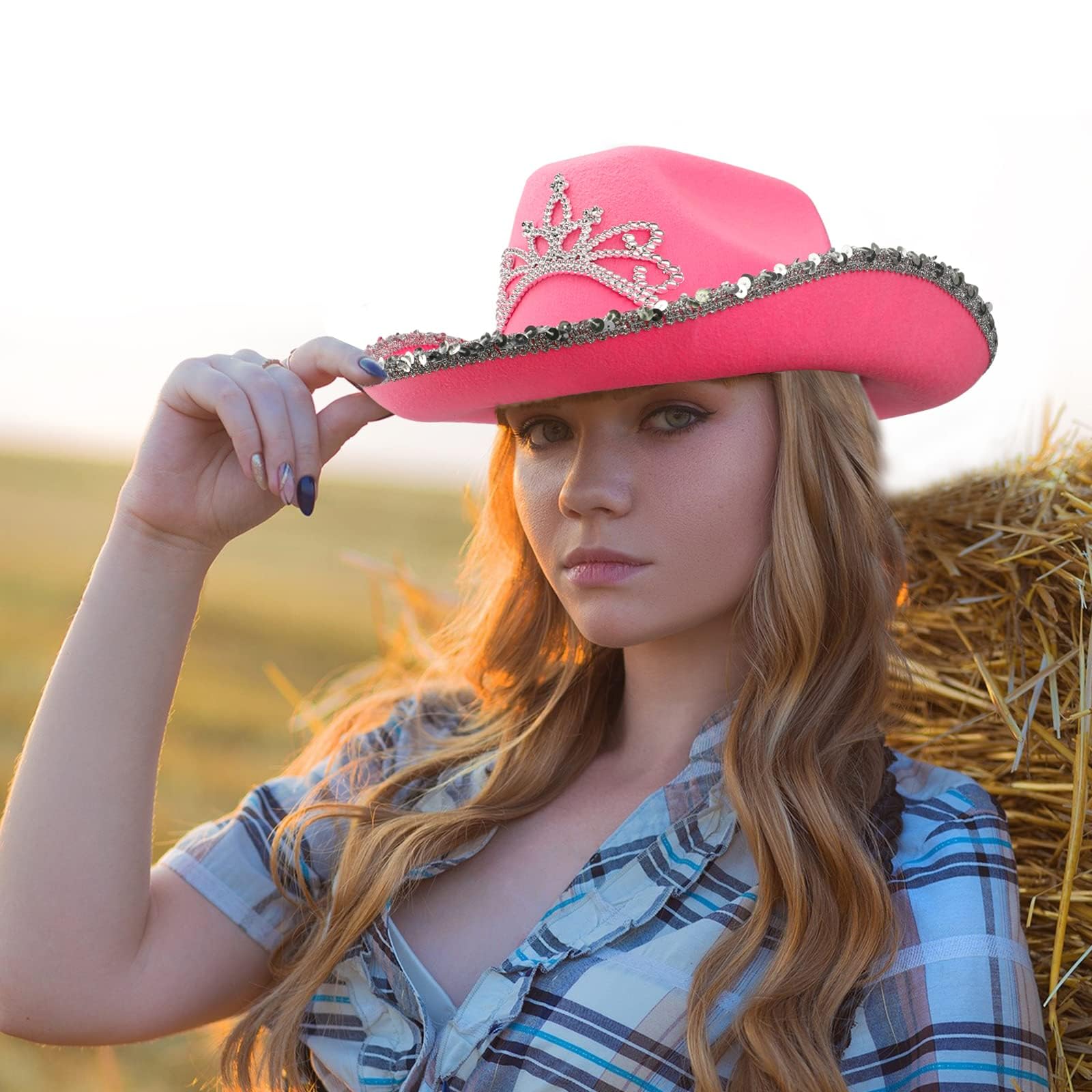 Chapeau De Cow-girl Enfant Style Western - Pour Déguisement Cowboy - Halloween, Anniversaire, Noël - Taille 2-7 Ans