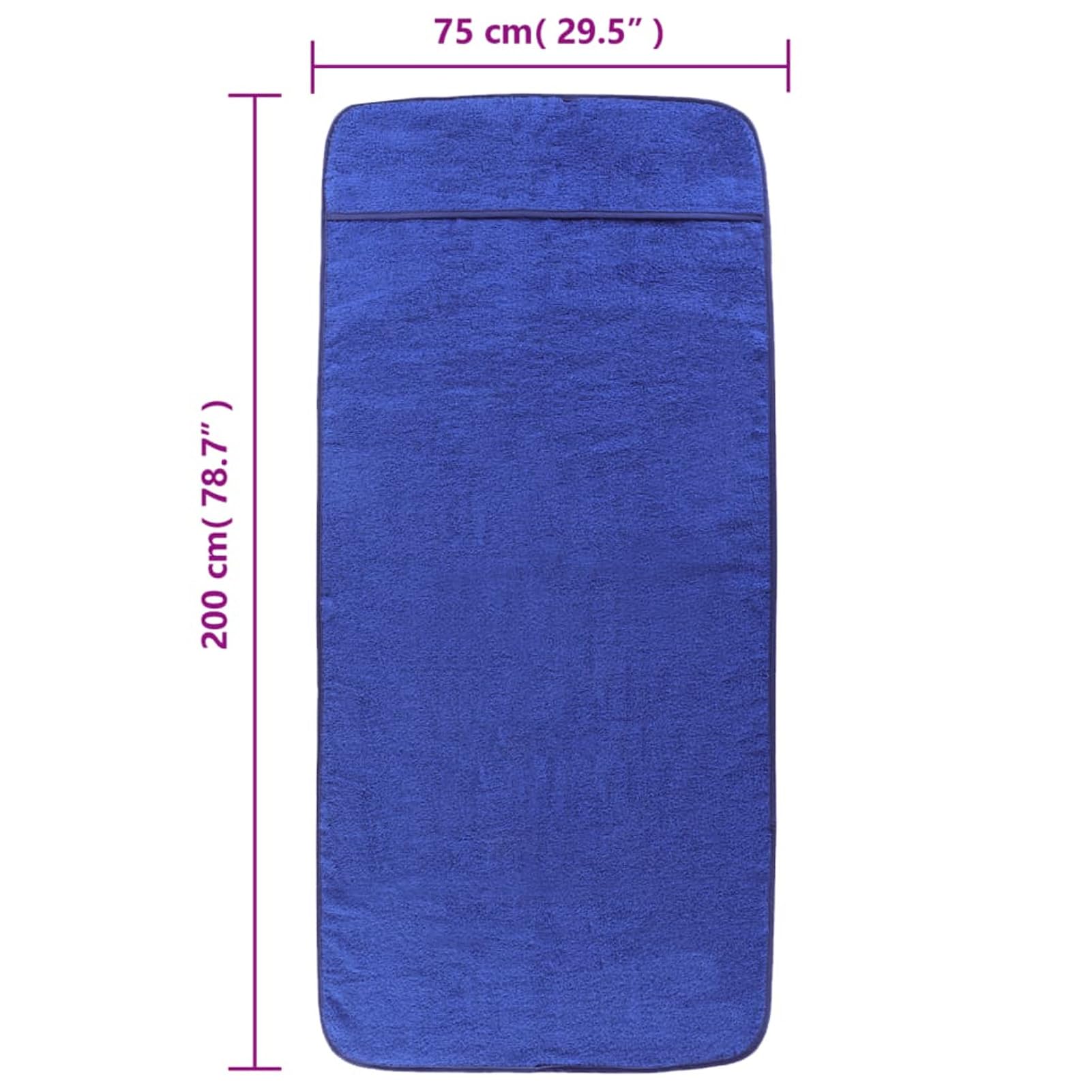 Asciugamani da Spiaggia 2pz Blu Reale 75x200 cm Tessuto 400 gsm,Telo Mare Microfibra – Leggero,fine e ad Asciugatura Rapida - Asciugamano Microfibra Grande - Telo Mare XXL - 100% Riciclato