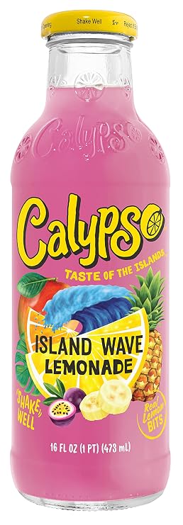 Calypso Lemonade, 6 Flavor Variety Pack, Made with Real Fruit, 16 Fl Oz Glass Bottles (Pack of 12)