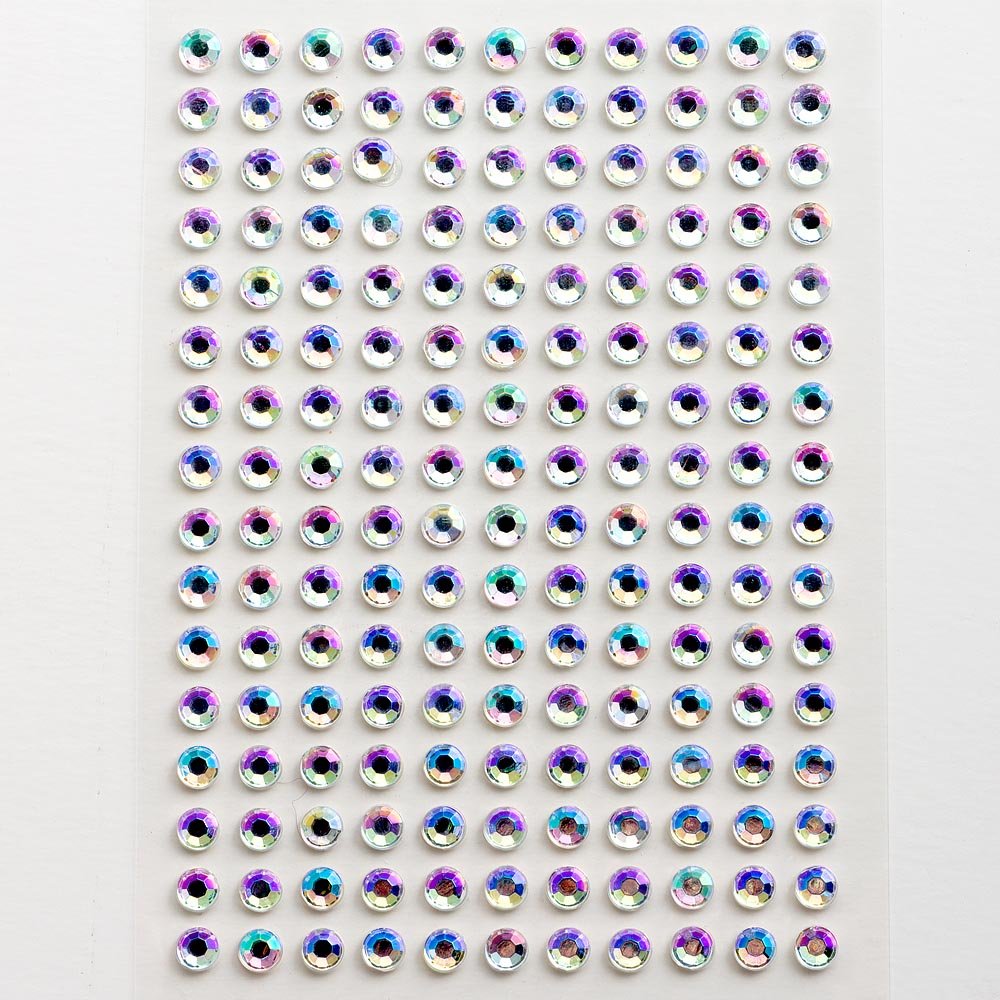 Italian Options Iridescent - 4Mm Diamante Rhinestone Gem Crystal Stickers (176 Pcs)