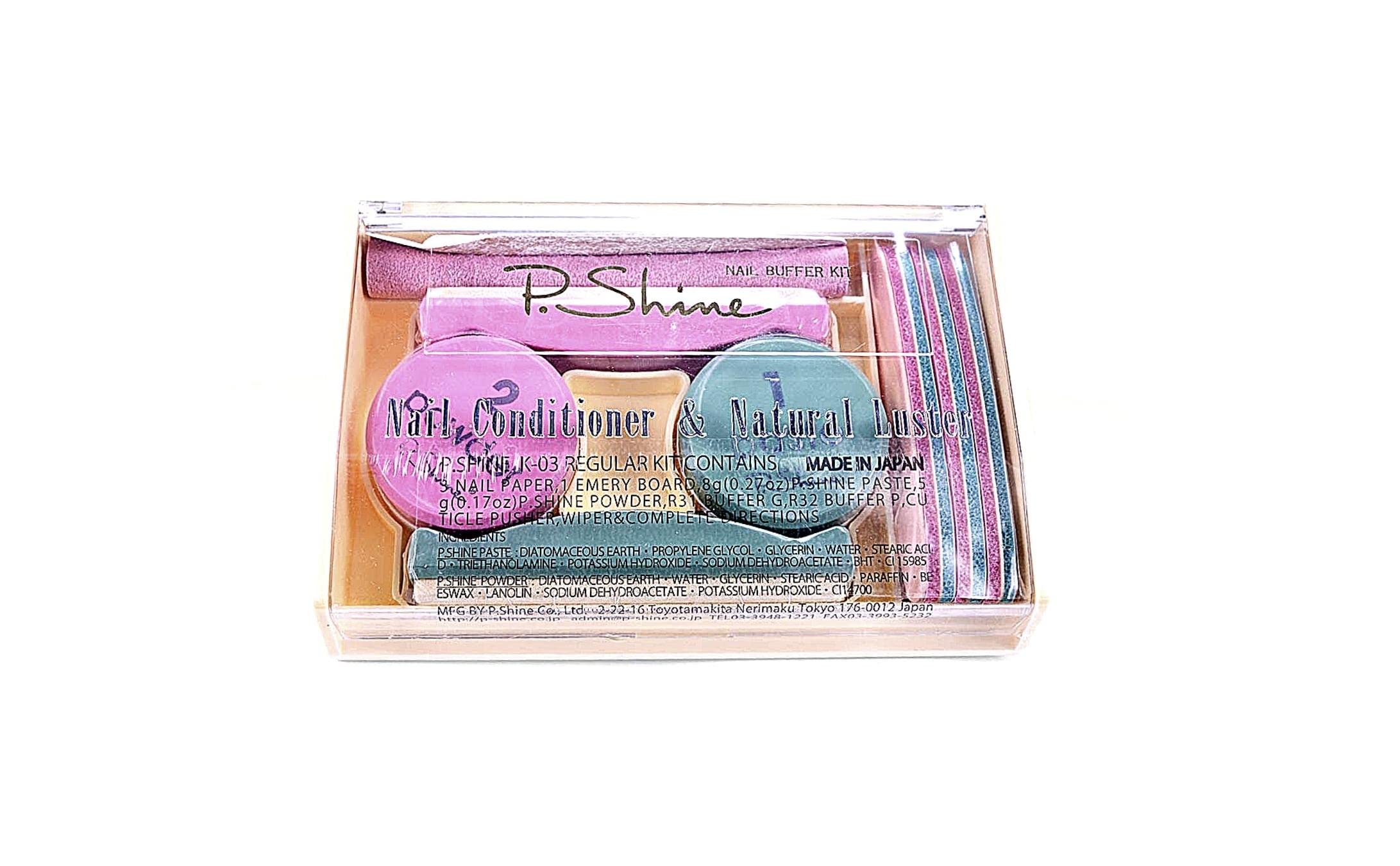 INLAQ® P-SHINE Set de manucure japonais : l'art traditionnel pour une finition brillante et des ongles sains avec des soins des ongles premium et des matériaux naturels