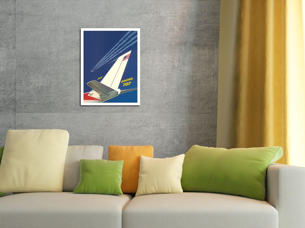 絵画 flk040110 Amazon.com: Fly the Boeing 707 Aircraft - Vintage Travel