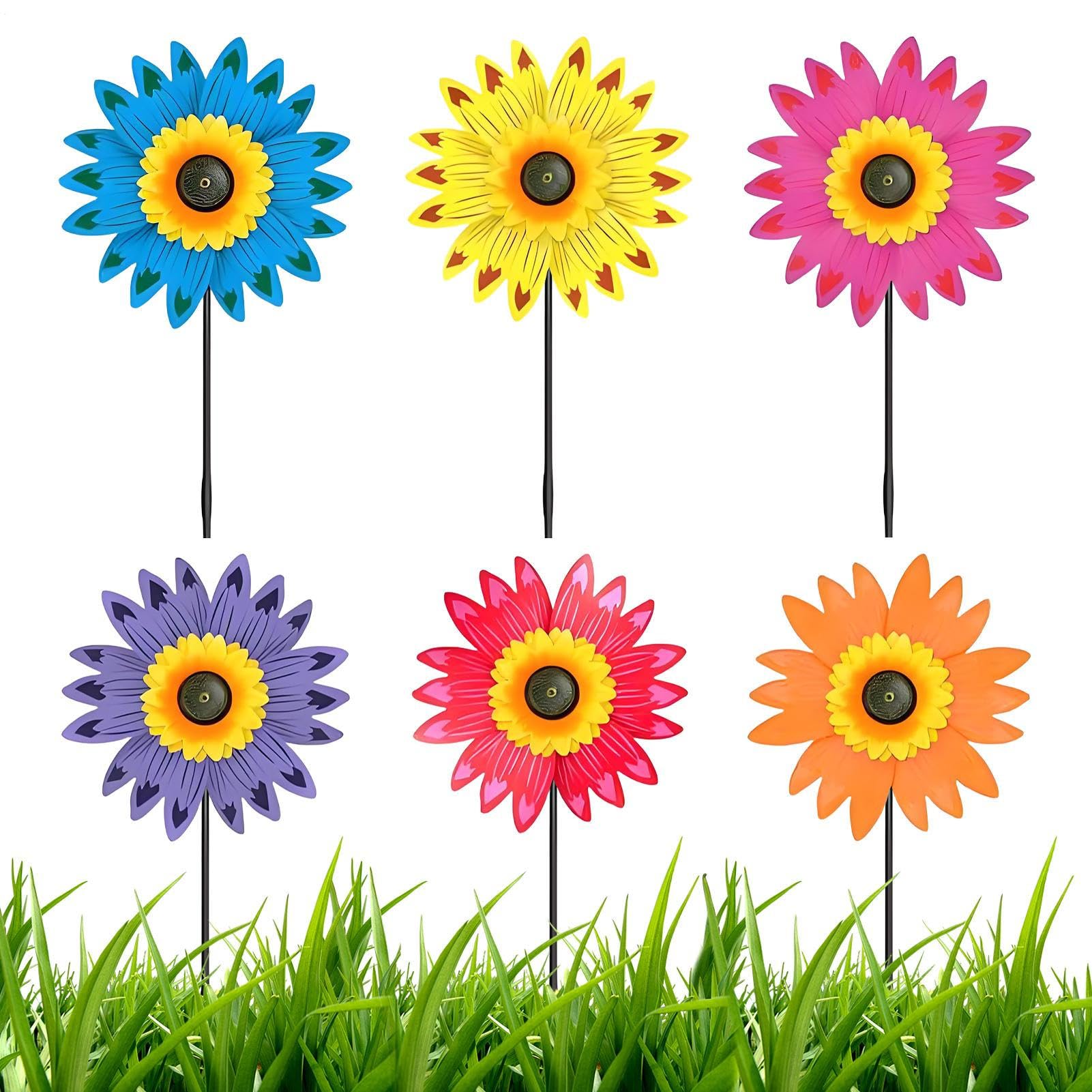 Molinillo de Viento de Flores de Alta Resistencia y Arte Escultórico