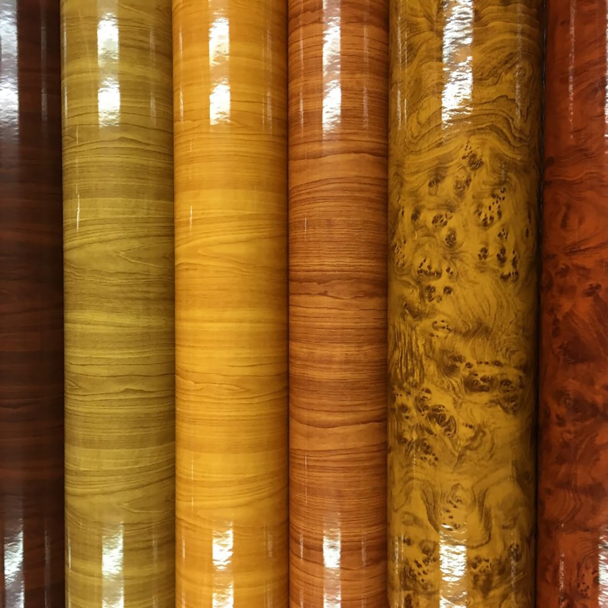 Glossy Wood Grain Film 19.68in x 118in Vinyl Car Wrap Foil Wood Textured Car Sticker Waterproof Adhesive for Auto Scooter Motorcycle Car Home Furniture Sticker Wrapping,G9452