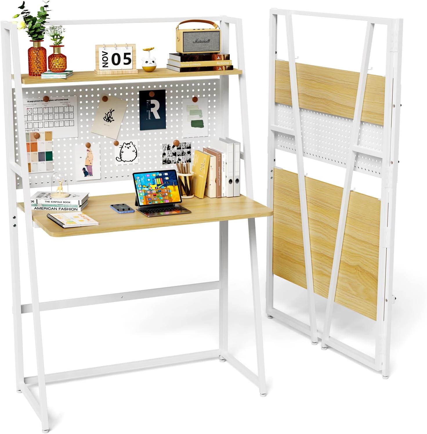 Homcom Scrivania Pieghevole Salvaspazio Con Mensola Superiore Per Camera E Ufficio 81 5x70x84cm Color Legno E Bianco 82802781 Homcom Scrivania Pieghevole Salvaspazio Con Mensola Superiore Per Camera E Ufficio 81 5x70x84cm Color Legno E Bianco 82802781