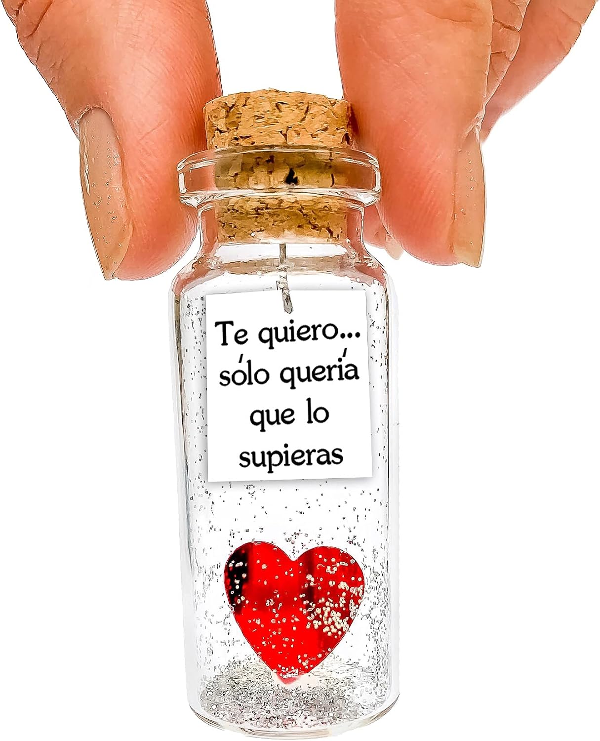 Kseniya Revta Mensaje romántico en una botella para regalar a tu novio o novia - Tarro de los deseos con una tarjeta para tu esposo o esposa (Te quiero… sólo quería que lo supieras, Gift Bottle)