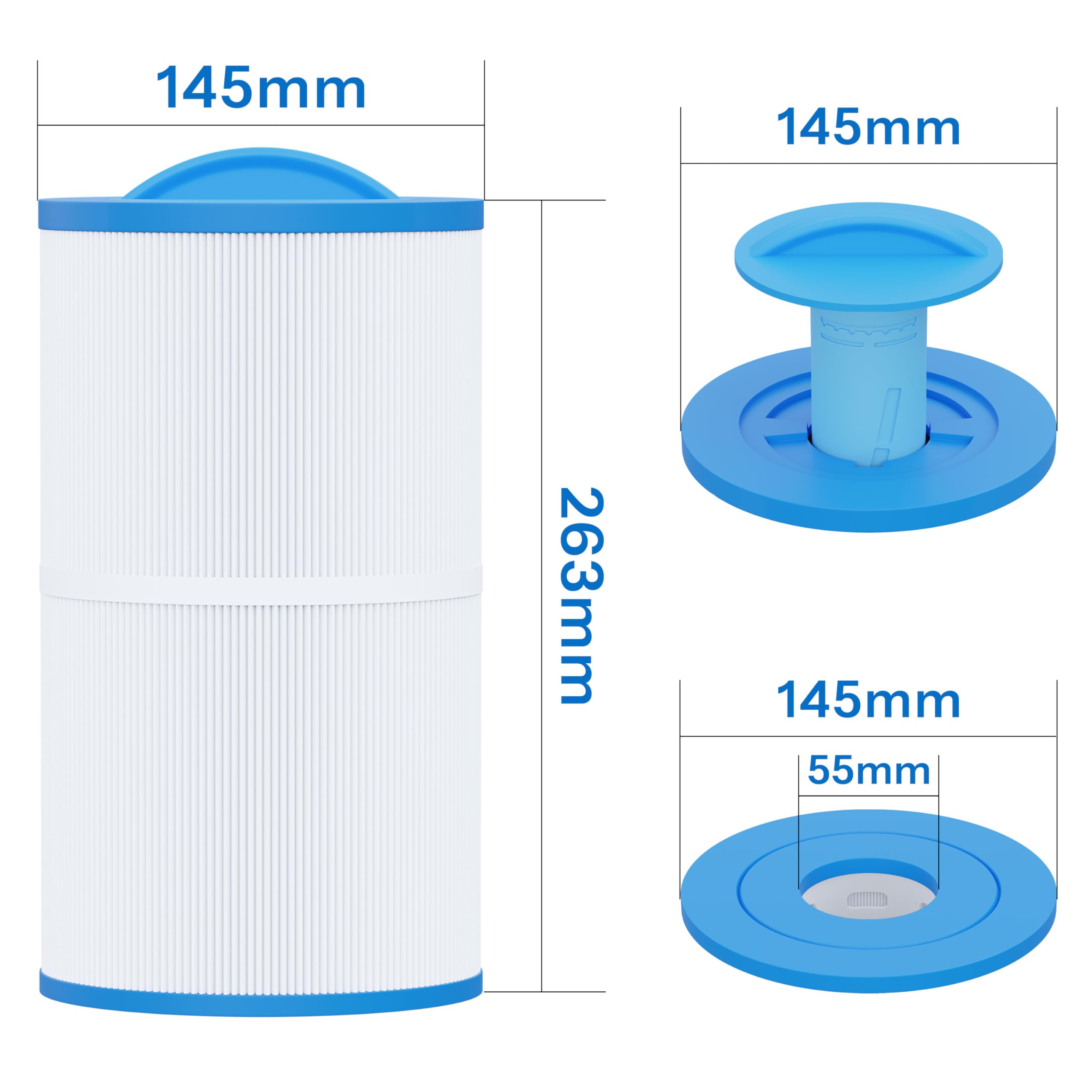 Filtro per vasca idromassaggio da 50 m², tazza rimovibile con cialda, filtro spa compatibile con Unicel C-5300, Pleatco PJW50, Filbur FC-1320, Darlly SC768, Jacuzzi Lodge M, Aegean Spas