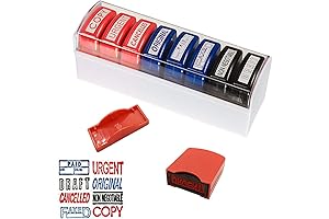 Reliancer Self Inking Stamp Set for the Office: Pre-inked Stampers for Efficient Paperwork
