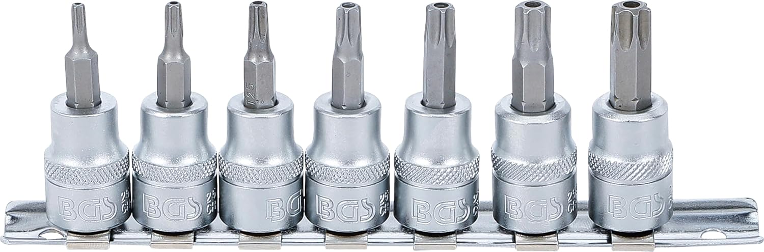 BGS Bit Set, Hex Socket, 10 mm (3/8), 7 Pieces, 1 Piece, 5107