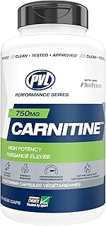 PVL Carnitine 750 – L-Carnitine Amino Acid – Weight-Loss and Stimulant-Free Fat Burner Workout Supplement – Metabolism Booster – Enhance Energy – 750 mg 90 Vege Caps