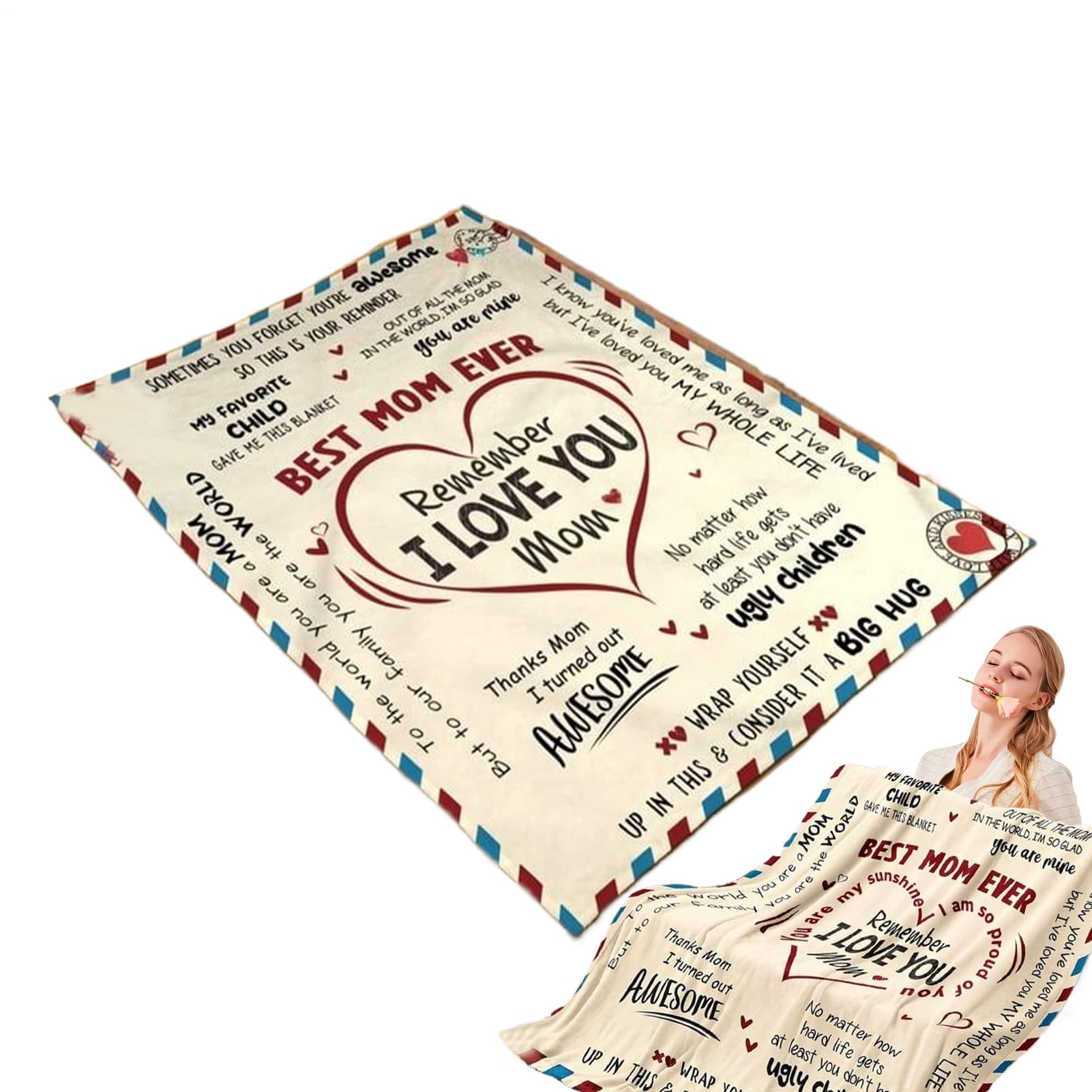 Couverture pour Maman et draps de couette chauds pour canapé, salon et lit