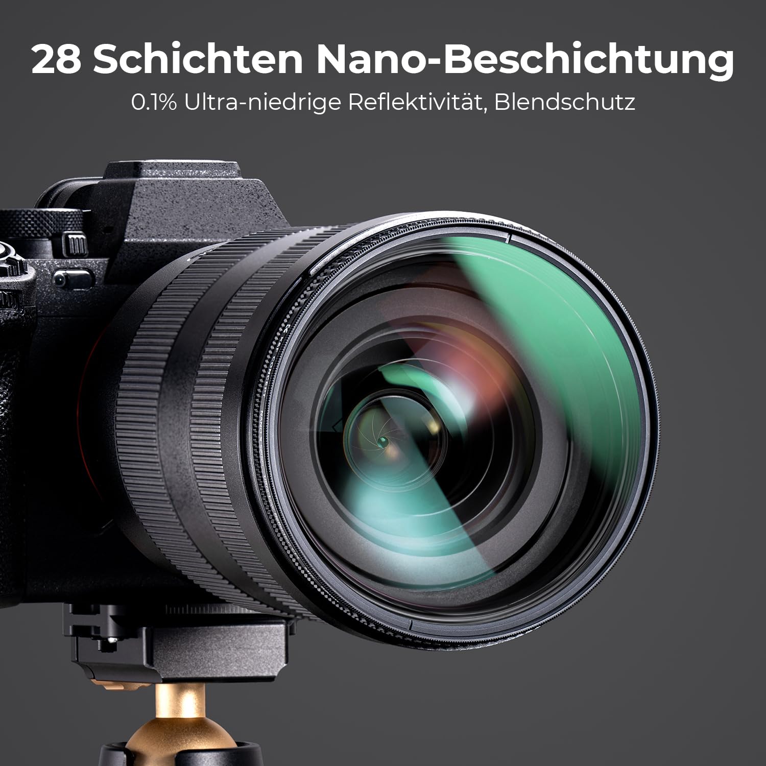 K&F CONCEPT Filter 82mm Ultra-niedrige Reflexion Polfilter CPL Polarisationsfilter Optisches Glas mit Multi-Nano-Beschichtung (Nano-Xcel)