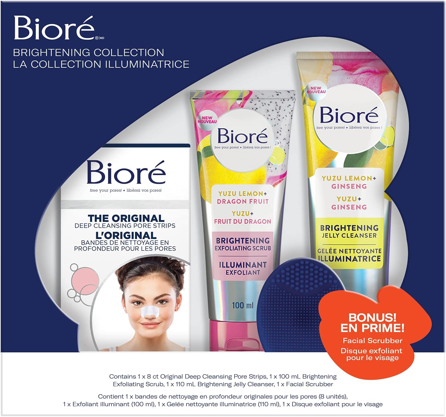 VALUE PACK Bioré Face Care Brightening Gift Set, 37 value (3 Pack