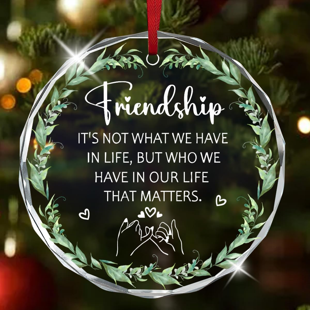 Jesuspirit Friends Christmas Ornaments 2025, Friendship Gifts for Women Friends, Ornament for Christmas Tree, Sister Gifts Ornament (Friendship Who We Have in Our Life That Matters)