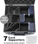 Collectable Trading Card Cases, Toploaders Storage Box, Magnetic Card Storage Hard Cabinet, Graded Card Storage Case, Sports & Trading Collector Storage Box (Black, Medium)