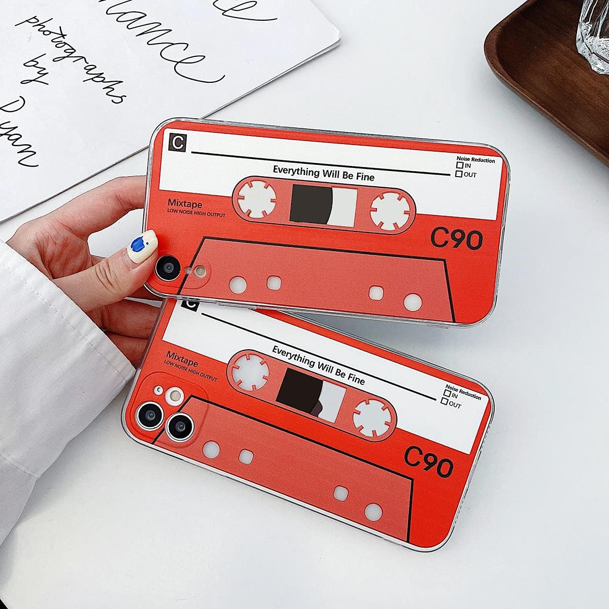 Beefkcase Soft Case for iPhone 11, Retro Cassette Design for Girls Boys Men Women, Old Fashion Funny Shockproof TPU Full-Body Protective Non-Slip 6.1 Inch Case for iPhone 11 (REDDAI)