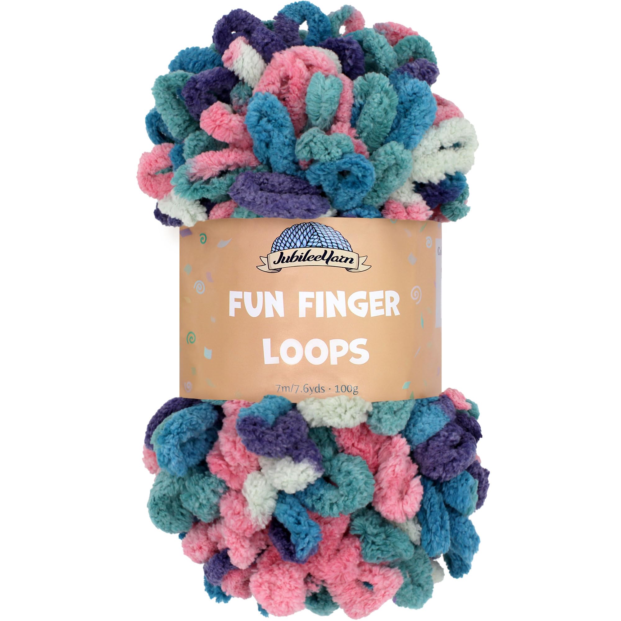 JubileeYarn Fun Finger Loops Yarn - 100g/Skein Jumbo Polyester - Iynx - 1 Skein — image 1