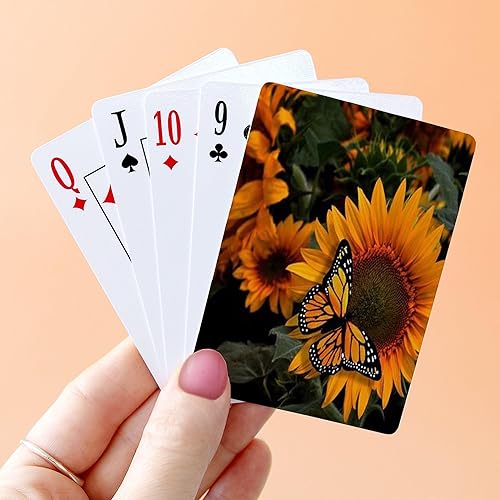 Miniatura 4 de CafePress Sunflower Radiance Monarch Butterfly Standard Size Playing Cards