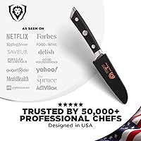 Vista 6 de DALSTRONG, cuchillo de pelar - serie Gladiator - acero alemán de alto carbono - 3.75 pulgadas.