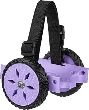 Adjustable Guinea Pig, Rabbit and Hamster Wheelchair for Back Legs Mobility Aid, Soft TPU Tires with Raps Small