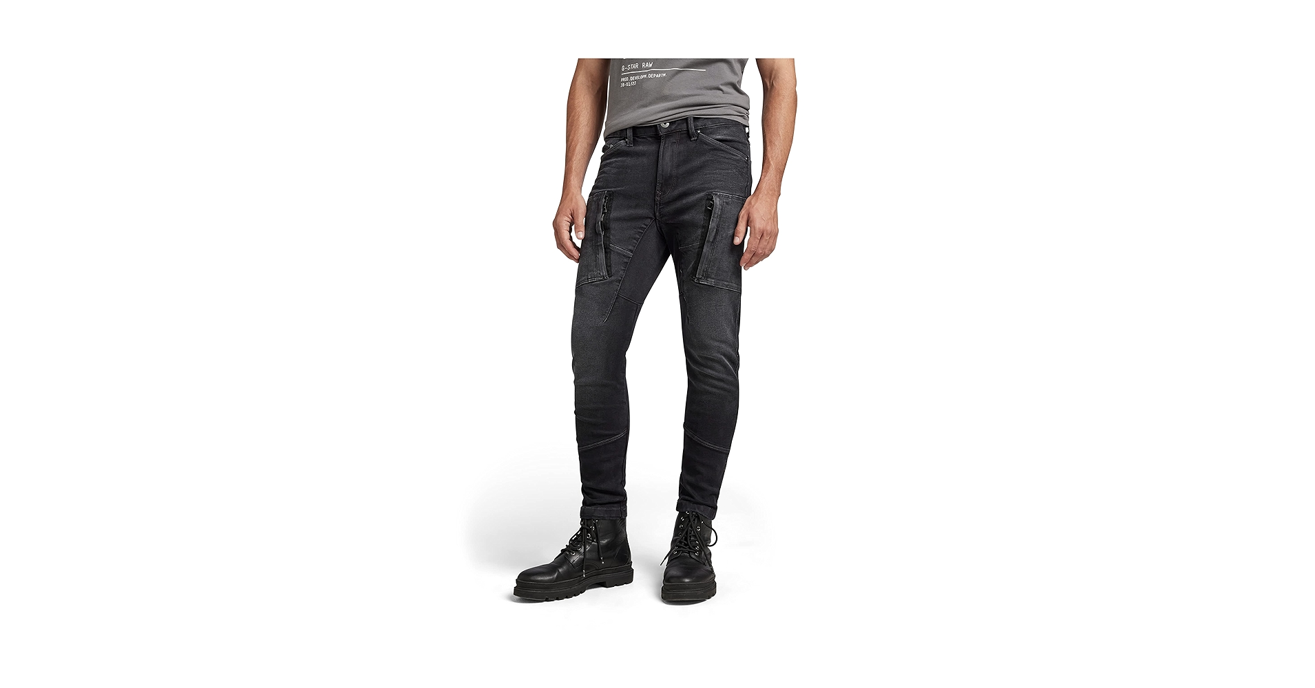 G-STAR Raw Men's Denim Cargo 3D Skinny Fit Jeans,Worn in