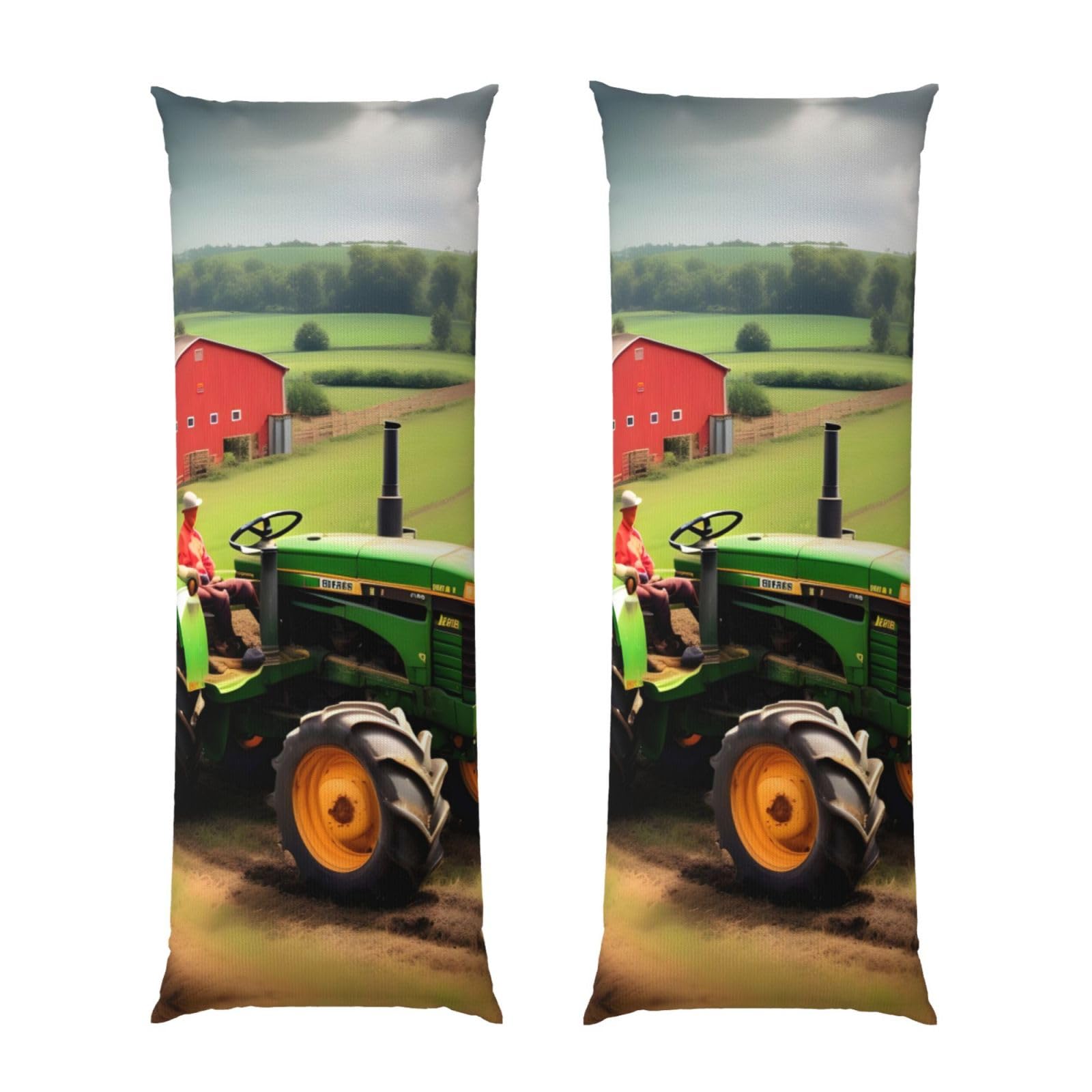 Housse de coussin motif tracteur ferme anti irritation pour peau sensible
