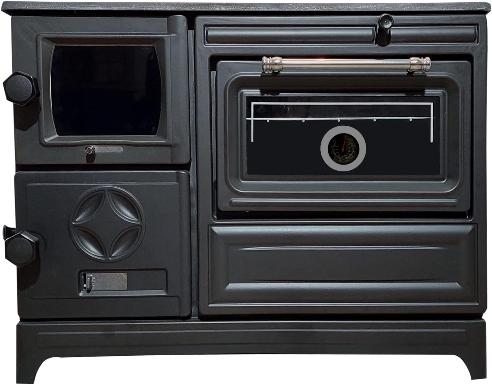 Cast Iron Wood Burner Stove with Oven - Wood Burning Fireplace - Indoor ...