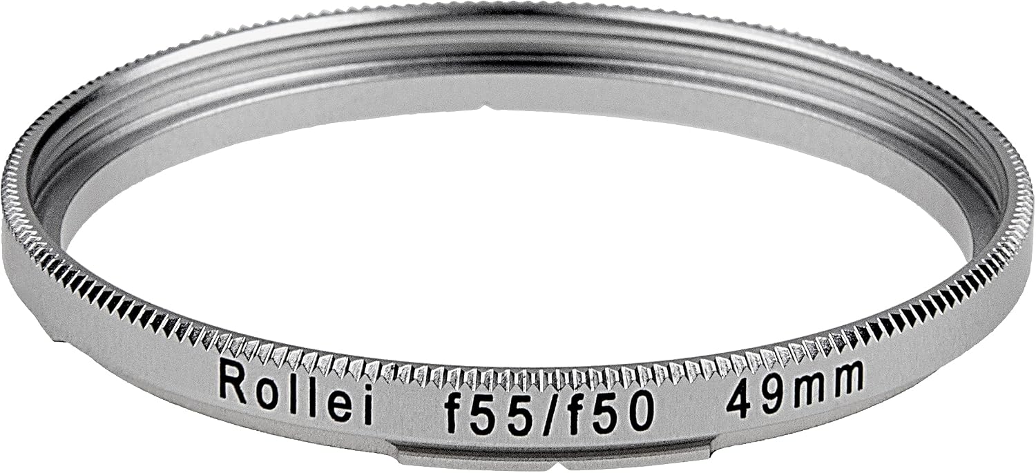 Fotodiox Step Ring, Bayonet IV (Bay 4) - 49mm Filter Adapter for All Rollei Rolleiflex TLRs with Wide-Angle Rolleiflex Carl Zeiss Distagon 55mm F4.0, Carl Zeiss Distagon 50mm F4.0