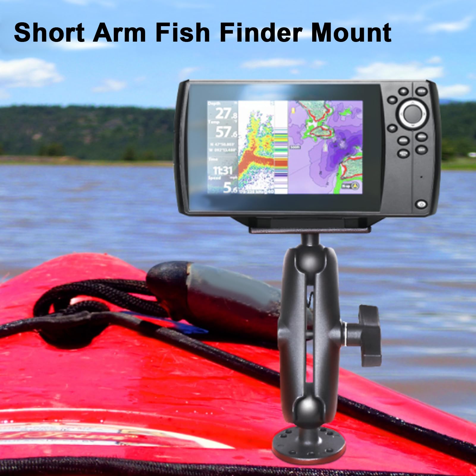 Supporto per ecoscandaglio a Braccio Corto in Lega di Alluminio Supporto elettronico Marino Supporto per Tablet per ecoscandaglio per Helix 7 5 di Si GPS Sonar XD Appassionati di