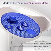 Vista 2 de VRbrother Metal Left and Right Controller Replacement Keyboard, Mushroom Caps, ABXY Buttons Return Key Function Key, Analog Joystick Replacement