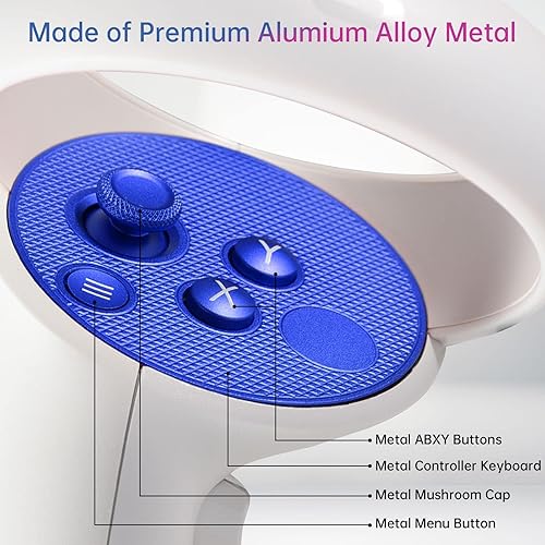 Miniatura 2 de VRbrother Metal Left and Right Controller Replacement Keyboard, Mushroom Caps, ABXY Buttons Return Key Function Key, Analog Joystick Replacement