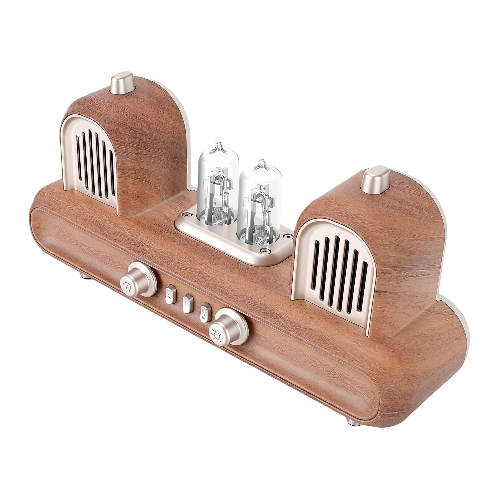 ASHATA Radio Sveglia Bluetooth Vintage con Luce Ambientale